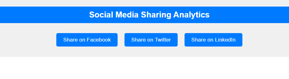 Social Media Sharing Analytics screenshot